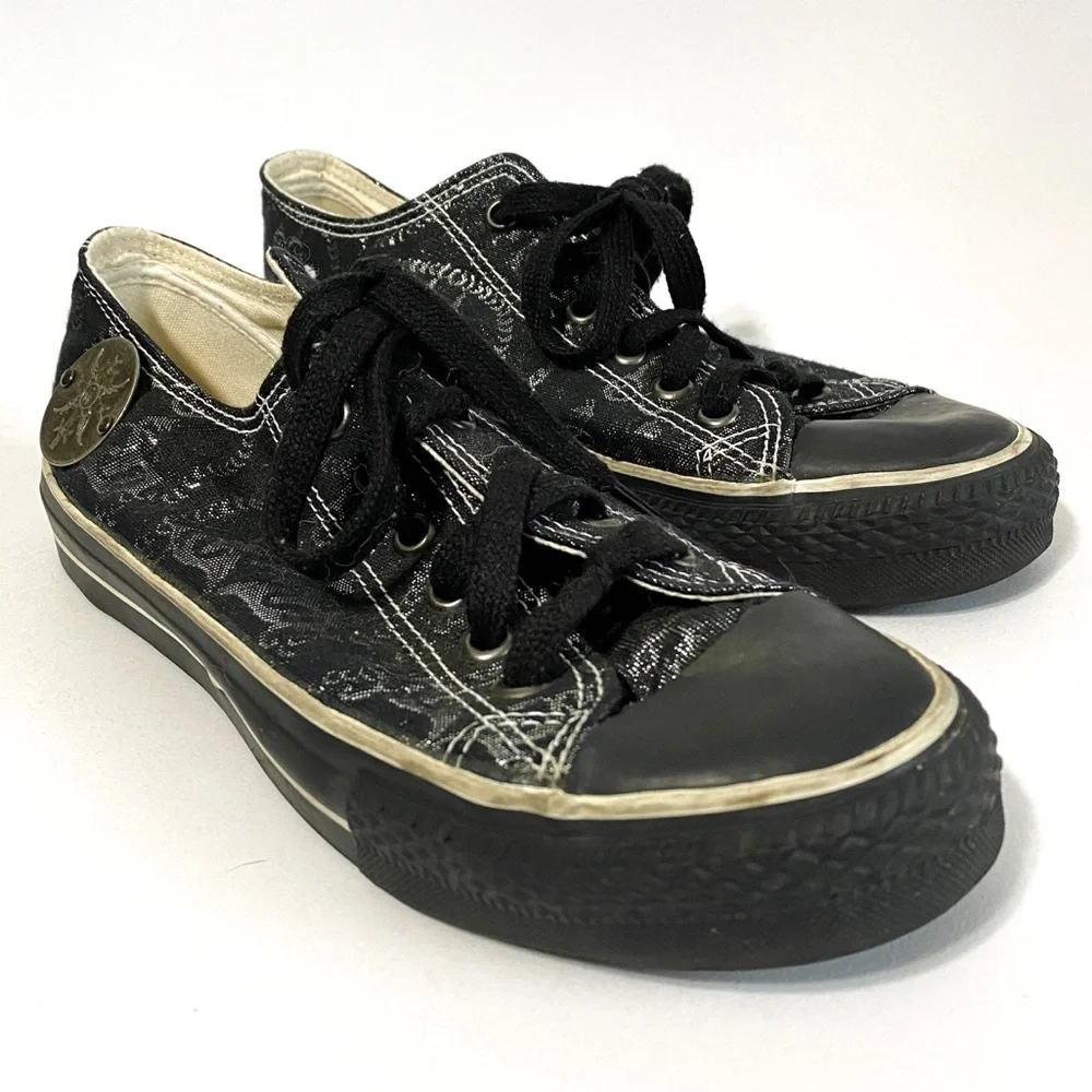 THOMAS WYLDE Black & Metallic Canvas Chuck Sneaker